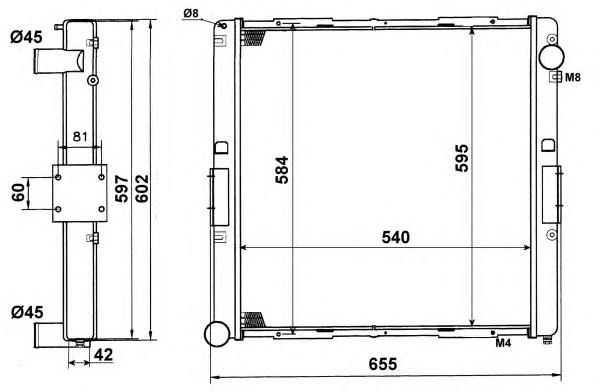 58827 NRF radiador de esfriamento de motor