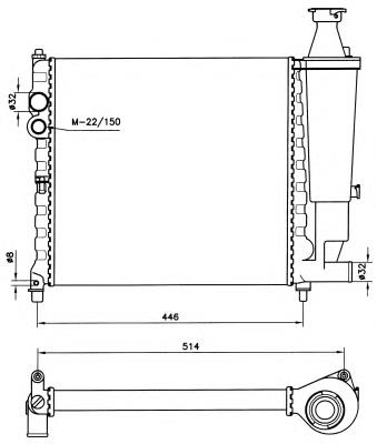 58837 NRF radiador de esfriamento de motor