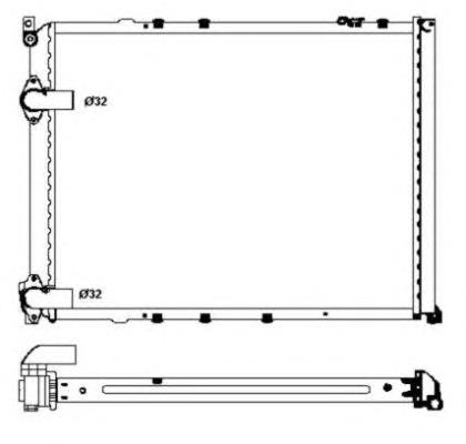 Radiador de esfriamento de motor 58848 NRF