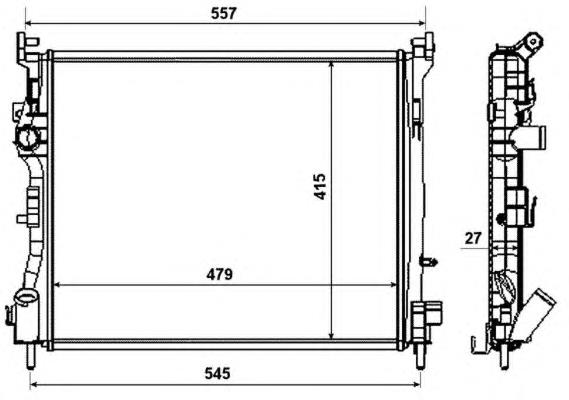 56A402AV AVA radiador de esfriamento de motor