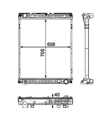 58401 NRF radiador de esfriamento de motor