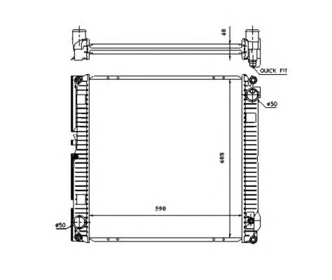 58400 NRF radiador de esfriamento de motor