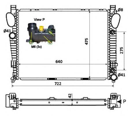 2205002003 Ford radiador de esfriamento de motor