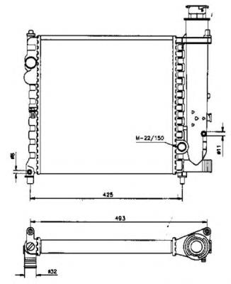 Radiador de esfriamento de motor 58677 NRF