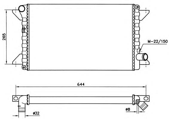 Radiador de esfriamento de motor 58676 NRF