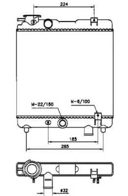 58659 NRF radiador de esfriamento de motor