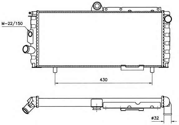 Radiador de esfriamento de motor 58701 NRF