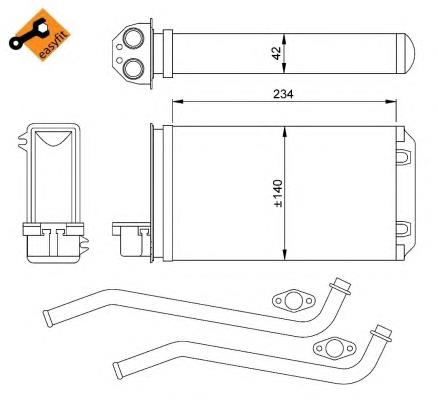 Radiador de forno (de aquecedor) 58617 NRF