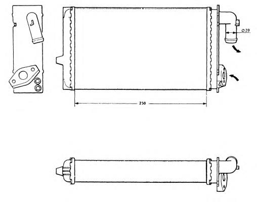 Radiador de forno (de aquecedor) 58606 NRF