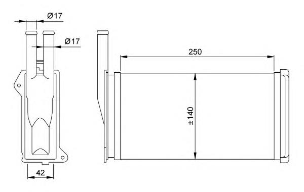 58638 NRF radiador de forno (de aquecedor)