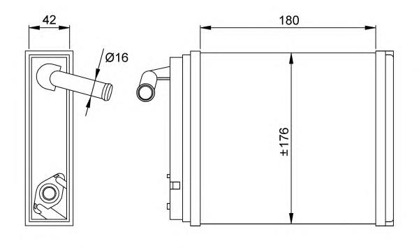 58633 NRF radiador de forno (de aquecedor)