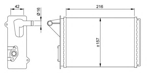 58626 NRF radiador de forno (de aquecedor)