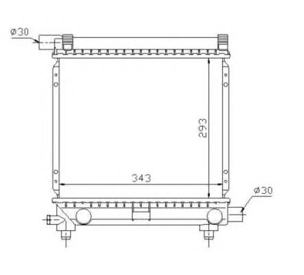 Radiador de esfriamento de motor 58970 NRF