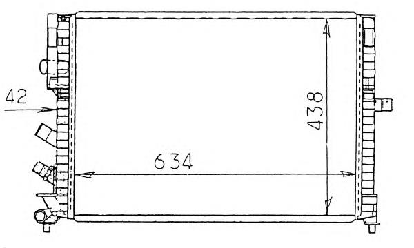 27467 NRF radiador de esfriamento de motor