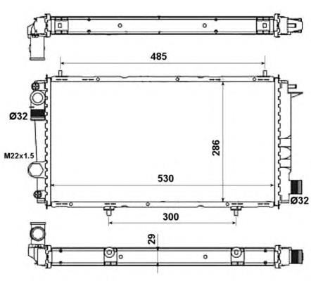 Radiador de esfriamento de motor 58957 NRF