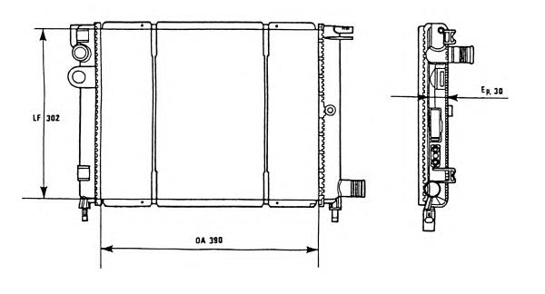 Radiador de esfriamento de motor 58966 NRF