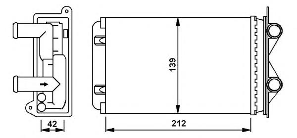 Radiador de forno (de aquecedor) 58935 NRF