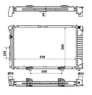 Radiador de esfriamento de motor 58925 NRF