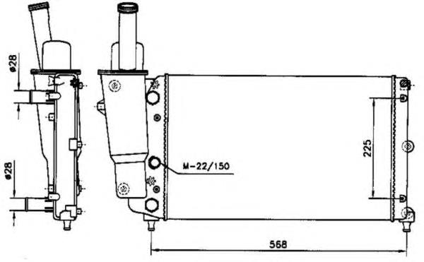 RA0110340 Jdeus radiador de esfriamento de motor