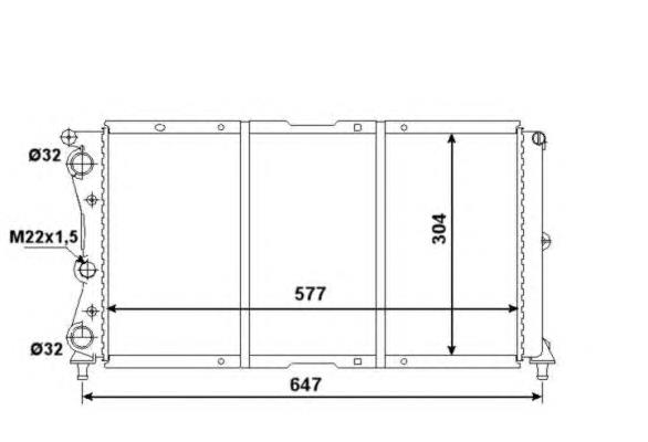 58955 NRF radiador de esfriamento de motor