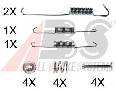 1050002 Quick Brake Комплект монтажный задних барабанных колодок
