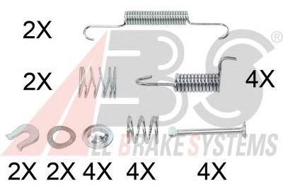 0010Q ABS kit de montagem das sapatas traseiras de tambor