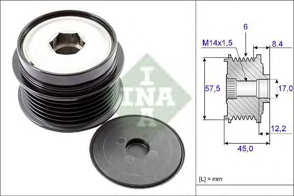 Polia do gerador para Jeep Liberty/Cherokee 