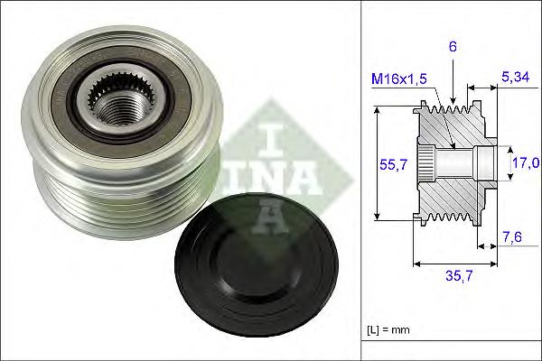 535 0077 10 INA polia do gerador