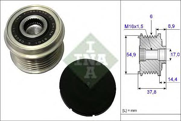 373222G500 Honda polia do gerador