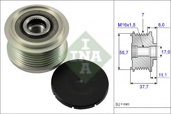 REAC1T10300CA Ford polia do gerador