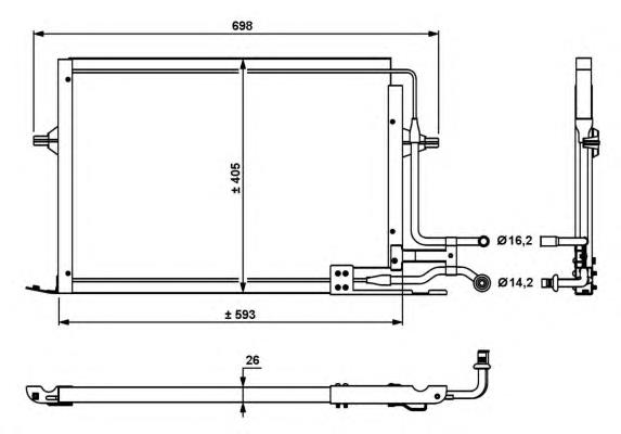 35139 NRF radiador de aparelho de ar condicionado