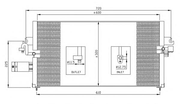 35138 NRF radiador de aparelho de ar condicionado