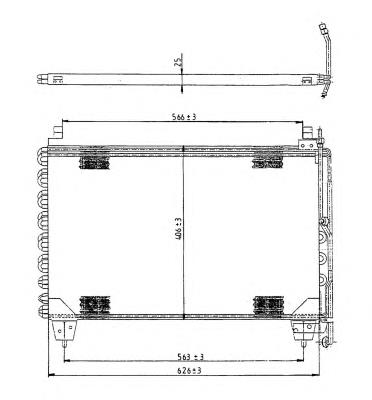 A1268302670 Mercedes radiador de aparelho de ar condicionado