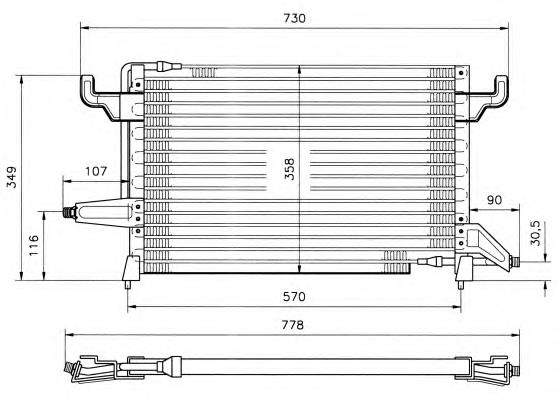 Radiador de aparelho de ar condicionado 35152 NRF