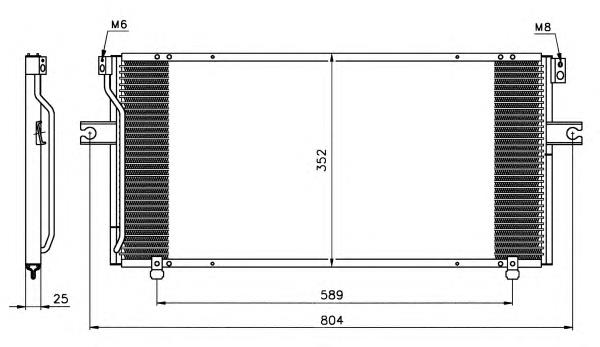 Radiador de aparelho de ar condicionado 35211 NRF