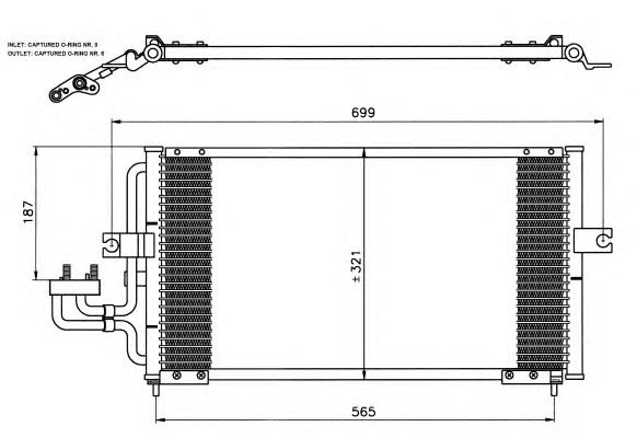 Radiador de aparelho de ar condicionado 35209 NRF