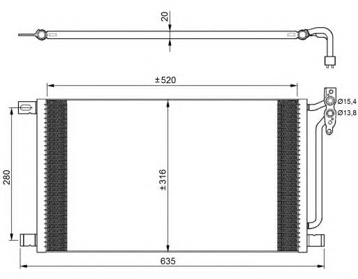 35225 NRF radiador de aparelho de ar condicionado