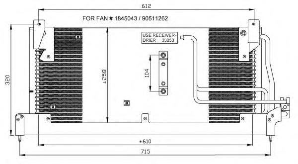 35218 NRF radiador de aparelho de ar condicionado