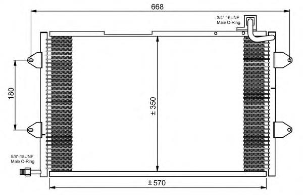 Radiador de aparelho de ar condicionado 35217 NRF