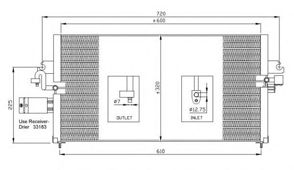 Radiador de aparelho de ar condicionado 35222 NRF