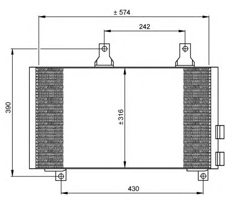 35185 NRF radiador de aparelho de ar condicionado