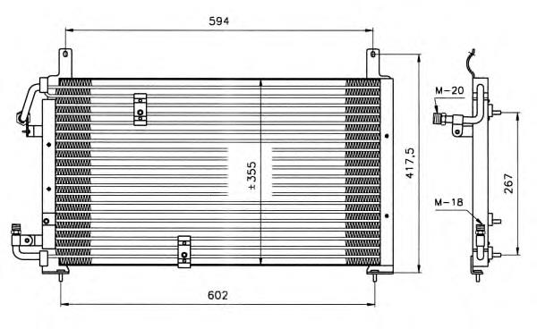 35197 NRF radiador de aparelho de ar condicionado