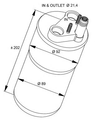 8200766008 Renault (RVI) tanque de recepção do secador de aparelho de ar condicionado