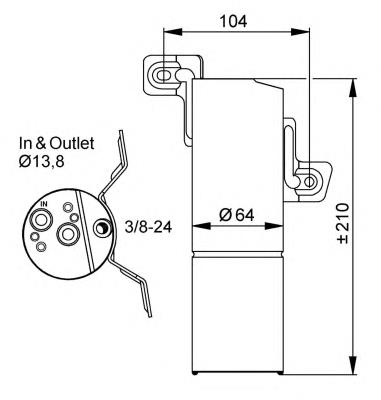 A2218300283 REMA-PARTS tanque de recepção do secador de aparelho de ar condicionado