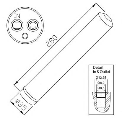 260251 REMA-PARTS tanque de recepção do secador de aparelho de ar condicionado