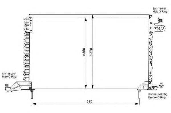 Radiador de aparelho de ar condicionado 35027 NRF