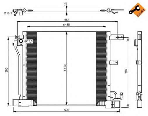 FP 50 K785 FPS radiador de aparelho de ar condicionado