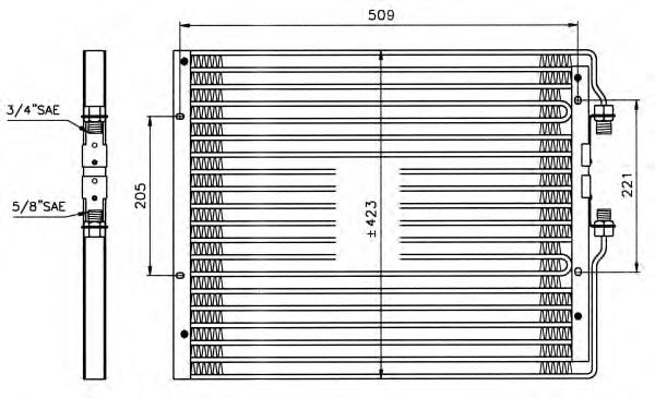 35059 NRF radiador de aparelho de ar condicionado