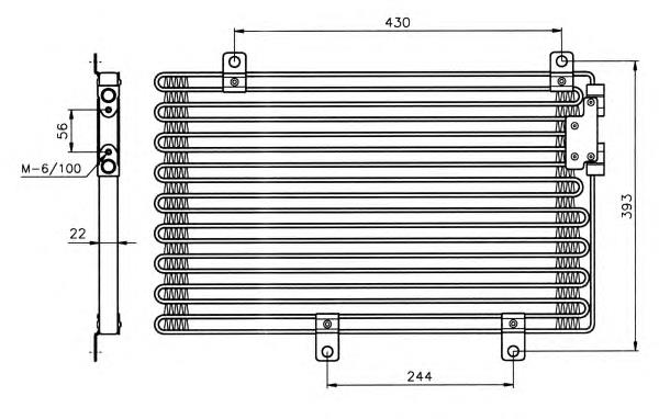 4D0260401B VAG radiador de aparelho de ar condicionado