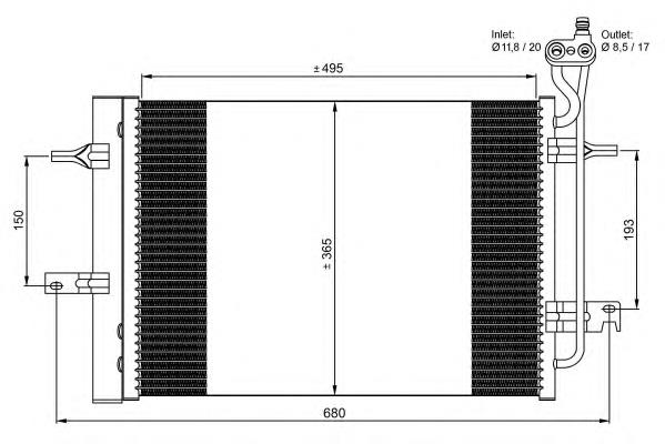 350034 NRF radiador de aparelho de ar condicionado